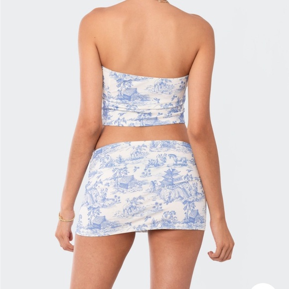 Edikted delft print top and skirt - Picture 5 of 6